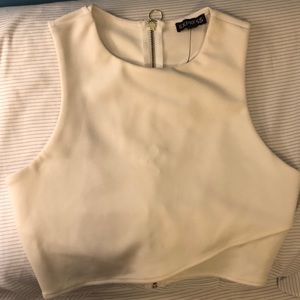 NWT Express White crop top
